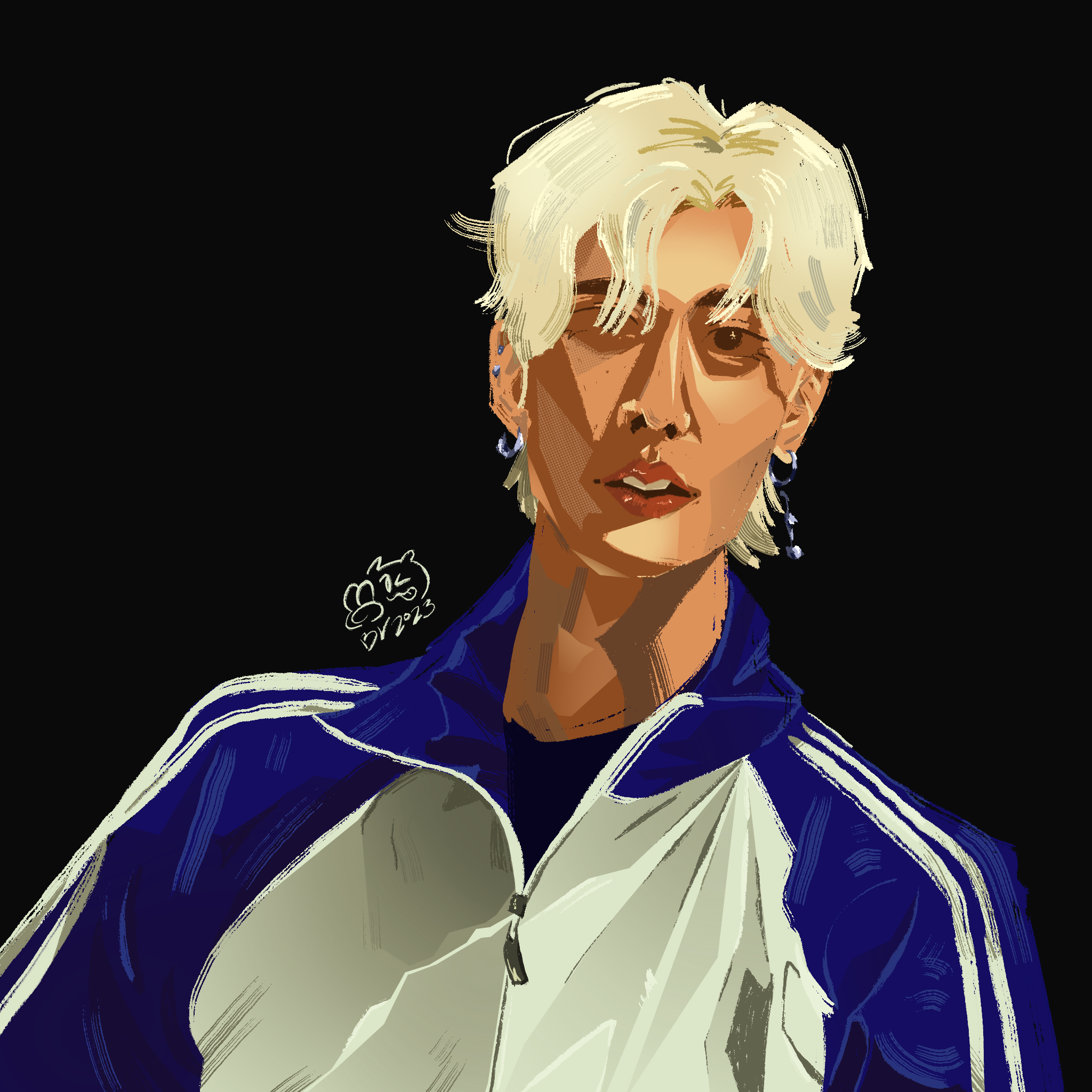 Experimental Spider-Verse style portrait of Ricky from ZEROBASEONE